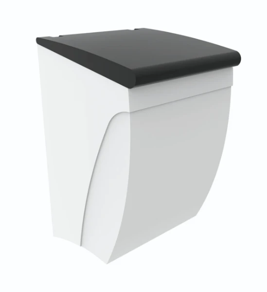 Normbau Nylon Care Poubelle murale, 226 x 225 x 360 mm, 8 l, Blanc 019