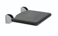 Normbau Inox Care Siège de douche rabattable, 410 x 410 mm, assise col. Noir, Inox 009