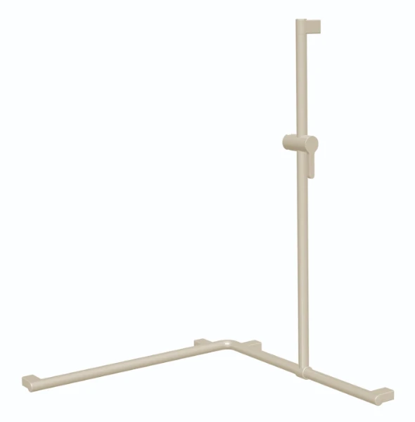 Normbau Verso Care Poignée de sécurité avec support de douchette, 750 x 750 x 1100 mm, droite, Blanc 019