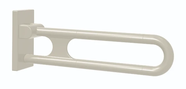 Normbau Verso Care Opklapbare muursteun vario, demontabel, 600 mm, met grondplaat, Wit 019