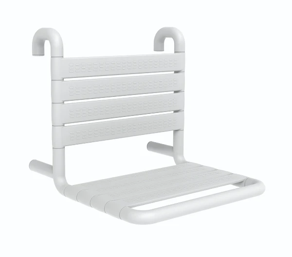 Normbau Nylon Care Siège de douche à suspendre, 480 x 515 x 450 mm, Antibac, Blanc 019
