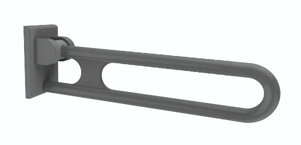 Normbau Nylon Care Opklapbare muursteun NY.447.015, L = 600 mm, Antibac, Wit 019