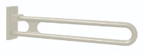 Normbau Verso Care Barre d'appui rabattable vario, amovible, 850 mm, avec platine, Antibac, Blanc 019