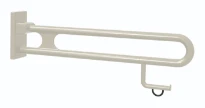 Normbau Verso Care Barre d'appui rabattable vario, amovible, 850 mm, avec platine, PRH, Antibac, Blanc 019