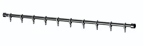 Normbau Cavere Tringles avec anneaux 7382220, L= 500 - 1000 mm, Cavere® anthracite métallisé 095