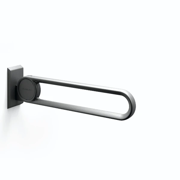 Normbau Cavere Opklapbare muursteun vario 7447020, op te hangen, L = 725 mm, met grondplaat, Cavere® antraciet-metallic 095