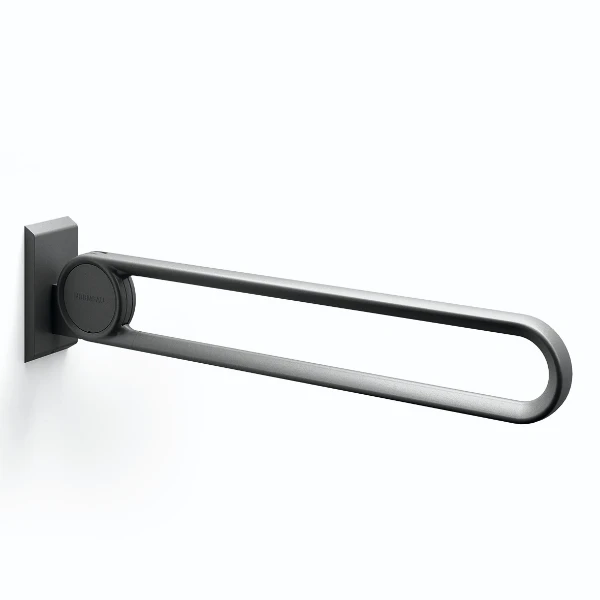 Normbau Cavere Opklapbare muursteun vario 7447030, op te hangen, L = 850 mm, met grondplaat, Carbon zwart 091