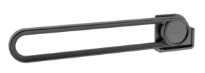 Normbau Cavere Barre d'appui rabattable pour une fixation latérale, droite, 7447214, L = 600 mm, Noir carbone 091
