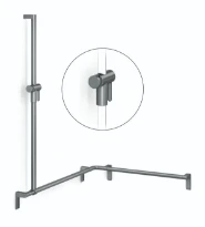 Normbau Cavere Main courante de maintien avec support de douchette à position réglable 7486105, Cavere® anthracite métallisé 095