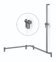Normbau Cavere Main courante de maintien avec support de douchette à position réglable 7486106, Cavere® anthracite métallisé 095