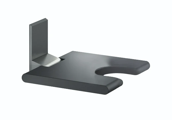 Normbau Cavere Siège de douche rabattable 7844456 vario, amovible, avec platine de fixation, Cavere® anthracite métallisé 095