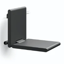 Normbau Cavere Siège de douche à suspendre, pour le marché français, 380 x 563 x 340 mm, Noir carbone 091