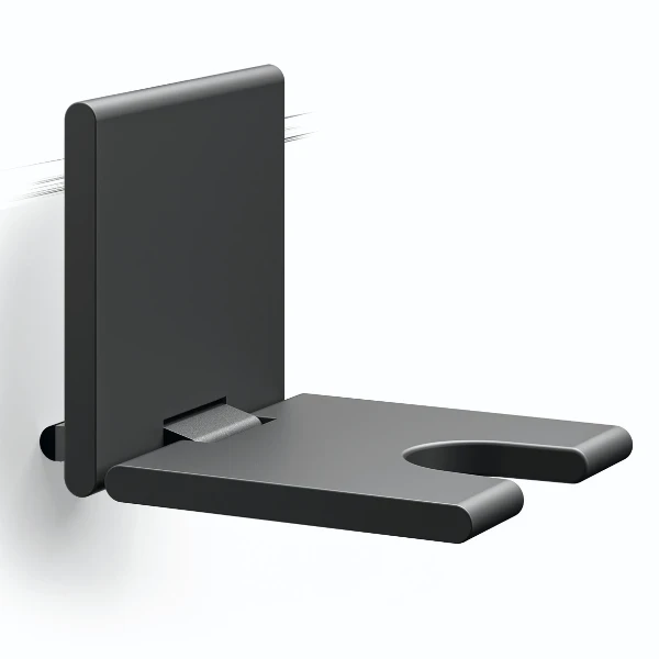 Normbau Cavere Siège de douche à suspendre 7847456, pour le marché français, avec découpe ergonomique, Noir carbone 091