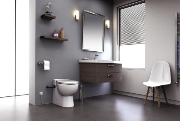 SFA SANICOMPACT® PRO (wit) + wastafelaansluiting