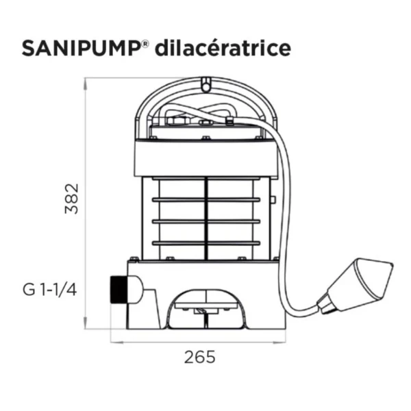 SFA SANIPUMP VX S Pomp voor zwart water Vortex