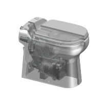 WC SANIBROYEUR SANICOMPACT ELITE 36 - 55,5 o blanc porcelaine eco avec broyeur incorpore et bouton de commande