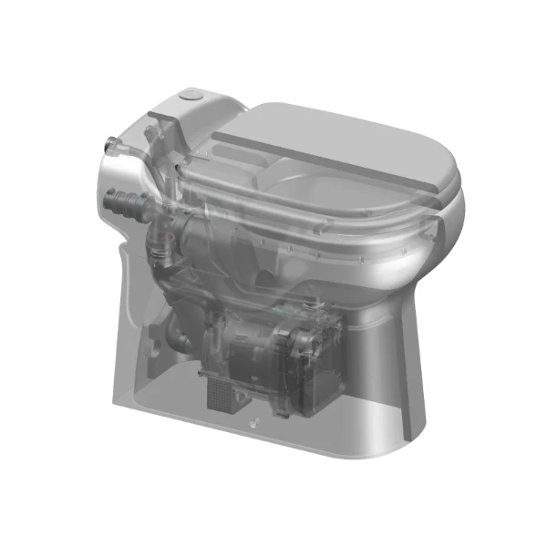 WC SANIBROYEUR SANICOMPACT ELITE 36 - 55,5 o blanc porcelaine eco avec broyeur incorpore et bouton de commande