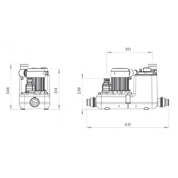 SFA Sanibroyeur SaniCom 12020 station de relevage - pompe simple