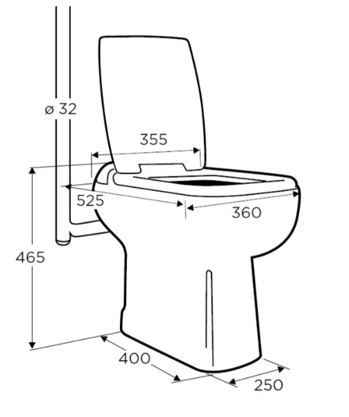 SFA SANICOMPACT® LUXE (wit) + wastafelaansluiting