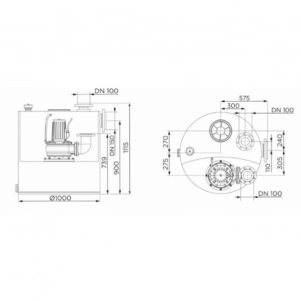 SFA SANICUBIC 1 SC3.0 T Opvoerinstallatie single channel 3,0 400 V