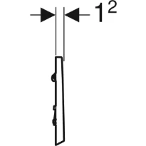Geberit Bolero plaque de commande urinoir pneumatique chromé