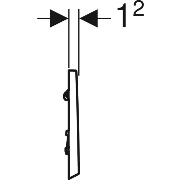 Geberit Bolero plaque de commande urinoir pneumatique chromé