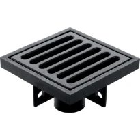 GRILLE SOL GEBERIT 150 - 150 MM o pe sans coupe air- avec grille en fonte