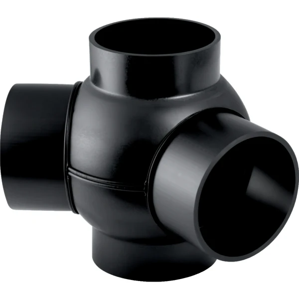 EMBRANCHEMENT BOULE GEBERIT 63 MM X 63 MM noir pe 88,5/135degr 2 raccordements
