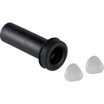 Geberit toevoermanchet met dichting en afdekkappen 50 mm chroom mat