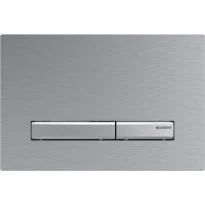 Geberit Sigma 50 plaque de commande - chromé brossé 24,6 - 1,3 o 16,4  cm plastique pour rinçage avec 2 boutons