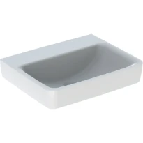Geberit Renova Plan lavabo 550 x 440 mm - blanc - sans trou de robinet - sans trop-plein