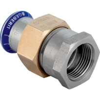 Geberit Mapress RVS siliconenvrij 3-delig koppeling vlak dichtend FF 22 x 3/4 F (messing moer)