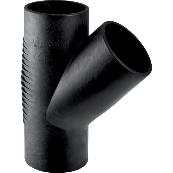 Geberit PE Silent-DB20 verloop T-stuk 45° 110 x 63 x 110 mm
