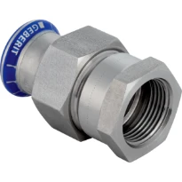Geberit Mapress RVS siliconenvrij 3-delig koppeling vlak dichtend FF 15 mm x 1/2 F