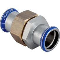 Geberit Mapress RVS siliconenvrij 3-delig koppeling vlak dichtend FF 15 x 15 mm