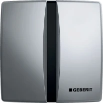 Geberit commande urinoir electro plaque de finition zinc batterie chromé mat