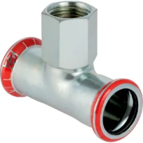 Geberit Mapress C-acier zingué té réduit avec filetage femelle FFF 22 x 3/4 F x 22 mm