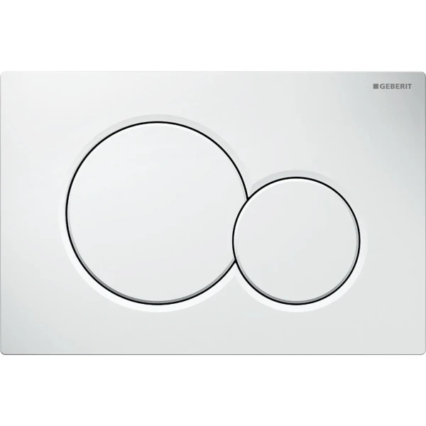 Geberit Sigma 01 plaque de commande - blanc - avec 2 touches