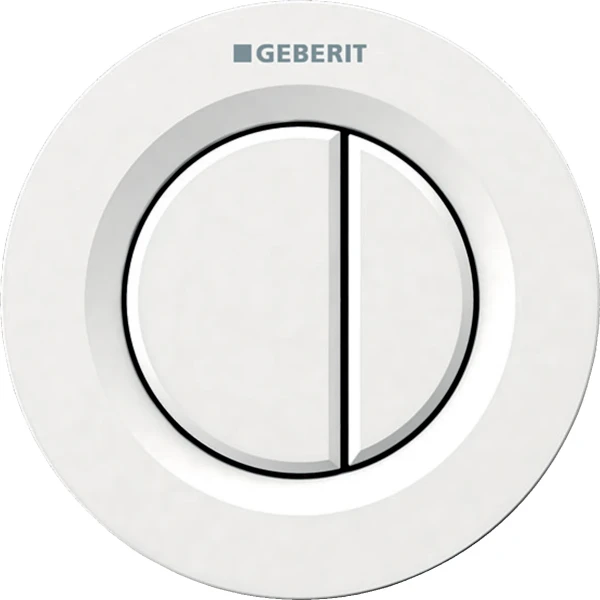 GEBERIT bediening van op afstand type 01, pneumatisch, voor spoeling met 2 hoeveelheden, inbouwdrukker: Alpien wit