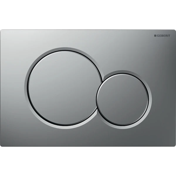 Geberit Sigma 01 plaque de commande - chromé mat/chromé - synthétique - avec 2 touches