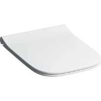 Geberit Smyle Square Slim siège des toilettes - blanc - fixation par haut - Sandwich