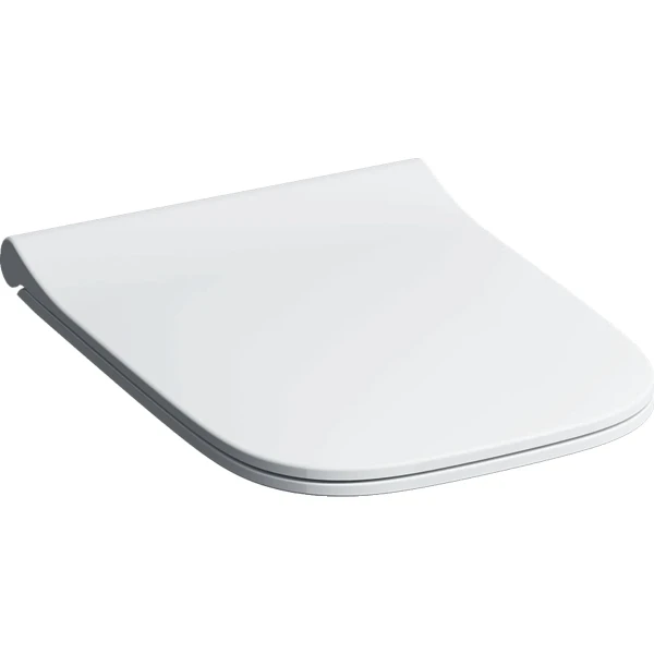 Geberit Smyle Square Slim siège des toilettes - blanc - fixation par haut - Sandwich