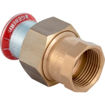Geberit Mapress C-acier zingué raccord 3-pièces avec joint plat FF 22 x 4/4 F