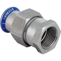Geberit Mapress inox FKM raccord 3-pièces avec joint plat FF 22 mm x 4/4 F
