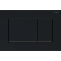 Geberit Sigma 30 plaque de commande bouton poussoir brillant noir et bord noir mat