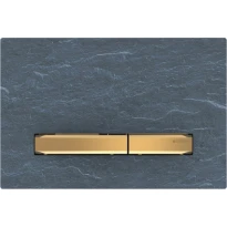 Geberit Sigma50 bedieningsplaat Mustang Leisteen messing 2 toetsen