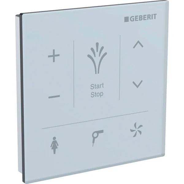 Geberit AquaClean panneau de commande mural glas / blanc