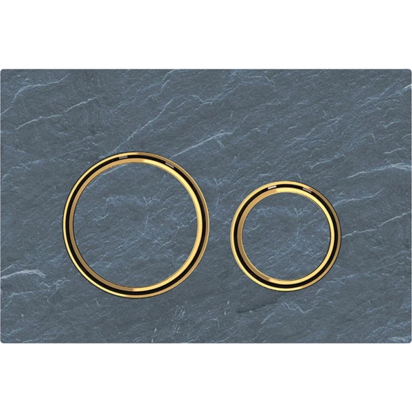 Geberit Sigma 21 plaque de commande Mustang ardoise laiton