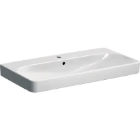 Geberit Smyle Square lavabo 900 x 480 mm - blanc - avec trou de robinet - avec trop-plein