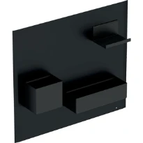 Geberit magneetbord met opbergboxen: zwart / poedergelakt mat, lava / poedergelakt mat